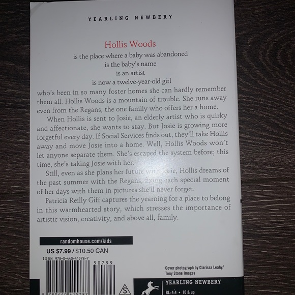 Pictures of hollis woods soft back book - Picture 2 of 2